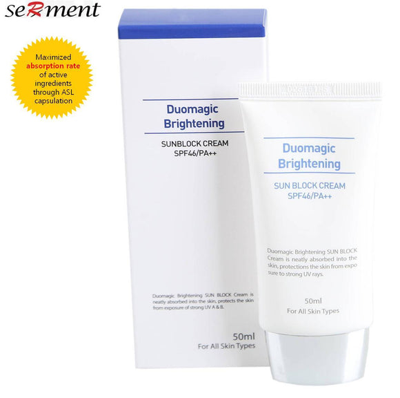 (No 3-4) Serment Duomagic Brightening Sunblock Cream 50ml SPF46/PA++ Korean Cosmetics